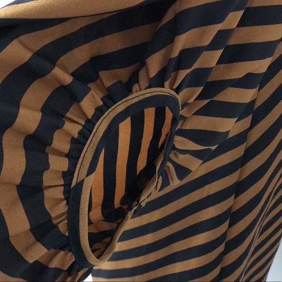 KARLIE Stripped Brown Dress - Picture 9 of 12